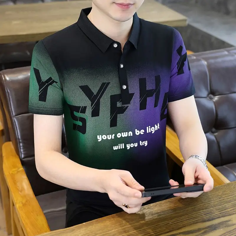 Men's Cool Summer Polo Shirt Lightweight Cotton Printed Slim Fit Short Sleeve Top for Young Men Trendy Daily Wear in Hot Season
Men's Cool Summer Polo Shirt Lightweight Cotton Printed Slim Fit Short Sleeve Top for Young Men Trendy Daily Wear in Hot Season