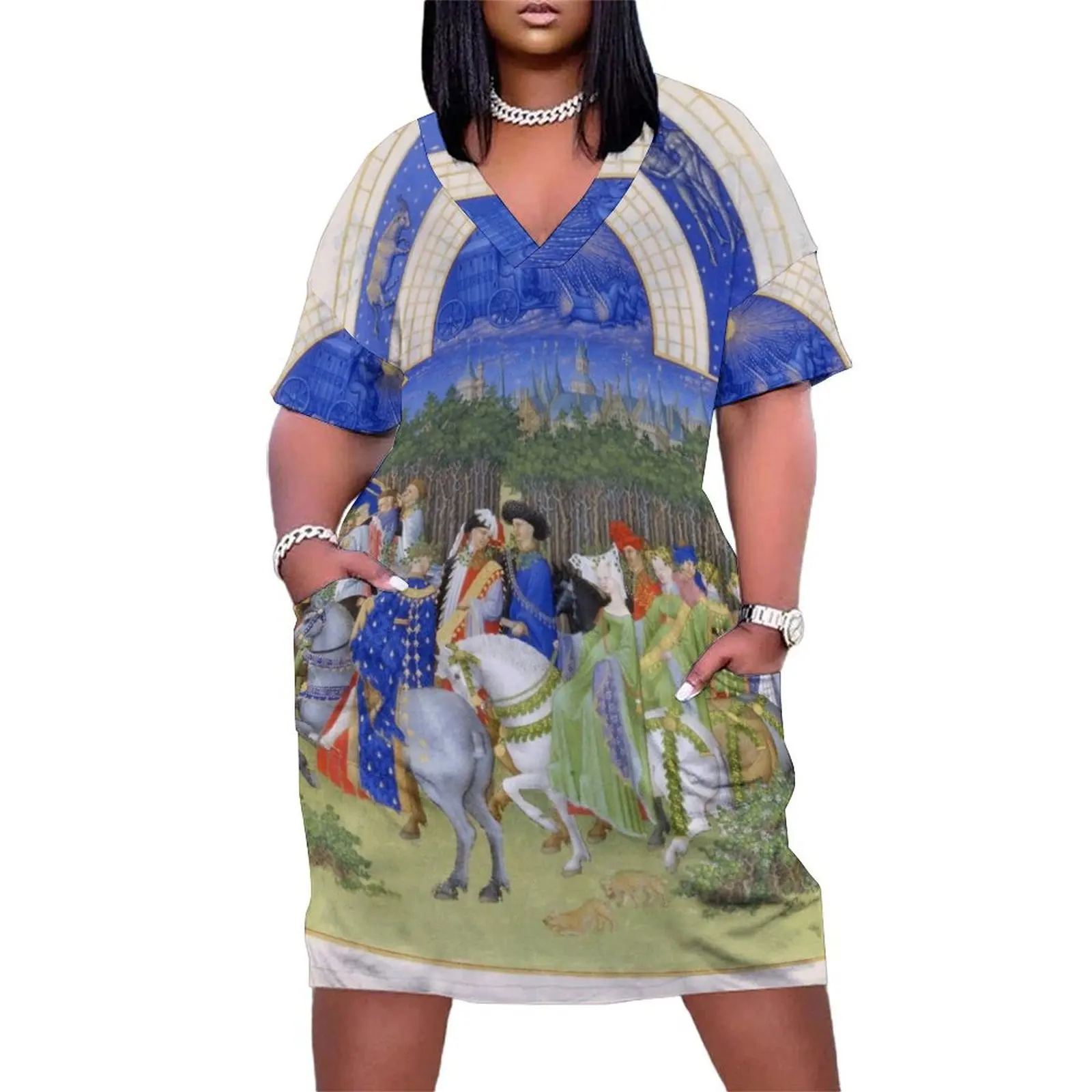 Les Très Riches Heures du duc de Berry 15th Century by Frères de Limbourg Loose Pocket Dress Dress women Dance dresses
Les Très Riches Heures du duc de Berry 15th Century by Frères de Limbourg Loose Pocket Dress Dress women Dance dresses