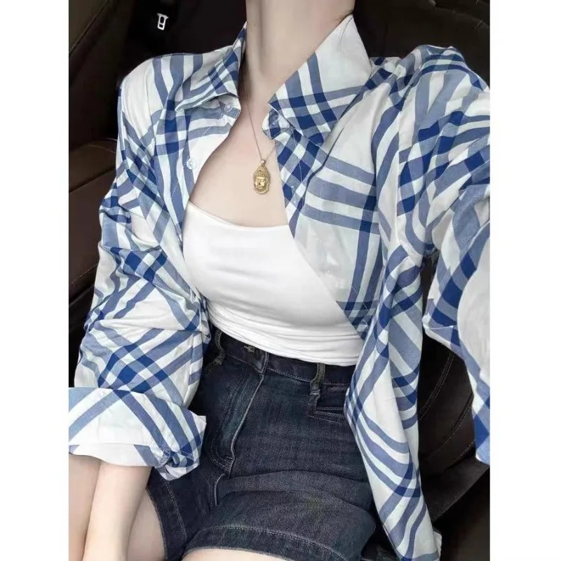 Female Spring Summer Korean Temperament Button Striped Polo Collar Women Shirts Trend All-match Pocket Cotton Long Sleeve Tops
Female Spring Summer Korean Temperament Button Striped Polo Collar Women Shirts Trend All-match Pocket Cotton Long Sleeve Tops