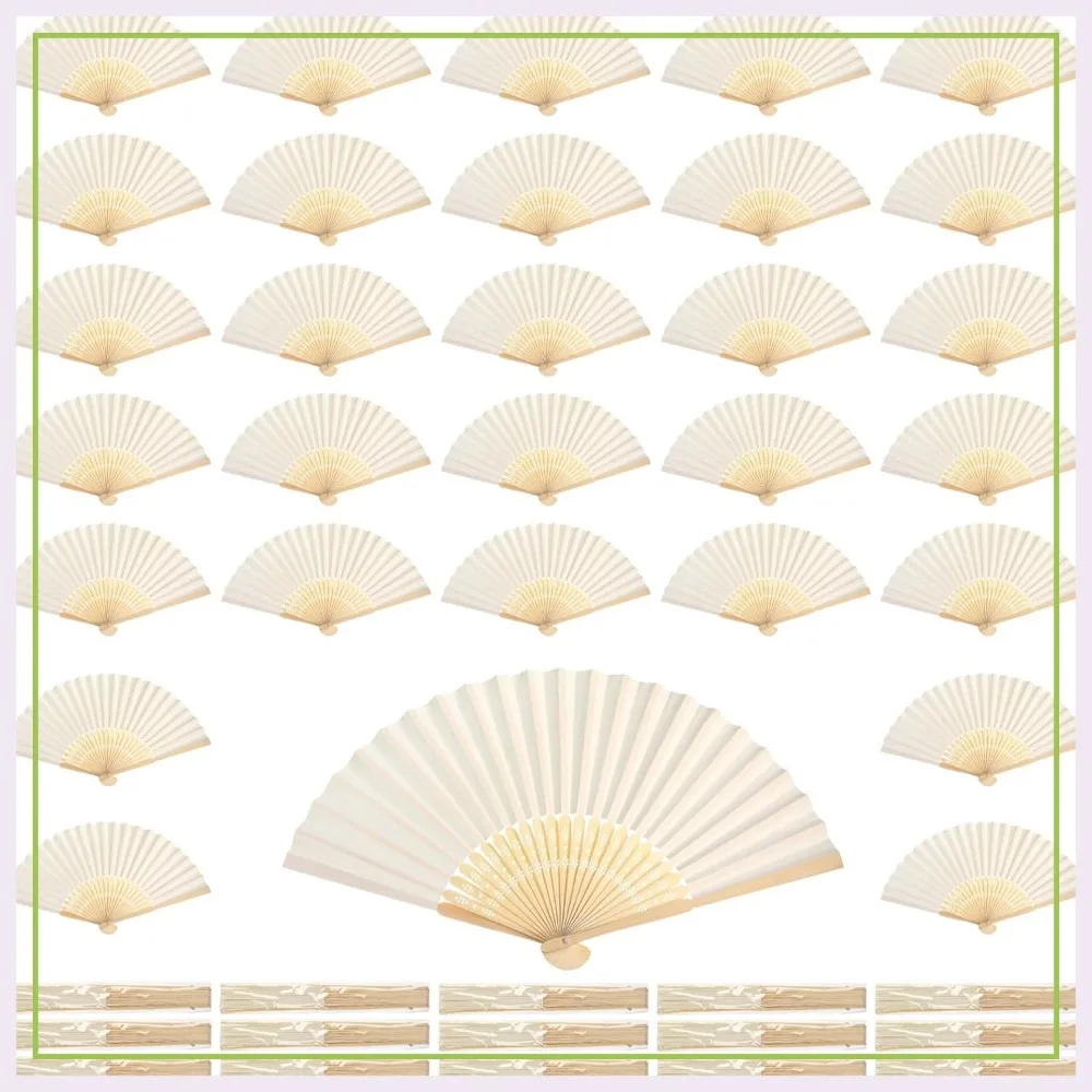 150 Pcs White Paper Hand Fans Bulk Bamboo Folding Wedding Party Favors DIY Decor Stage Props OPP Package
150 Pcs White Paper Hand Fans Bulk Bamboo Folding Wedding Party Favors DIY Decor Stage Props OPP Package