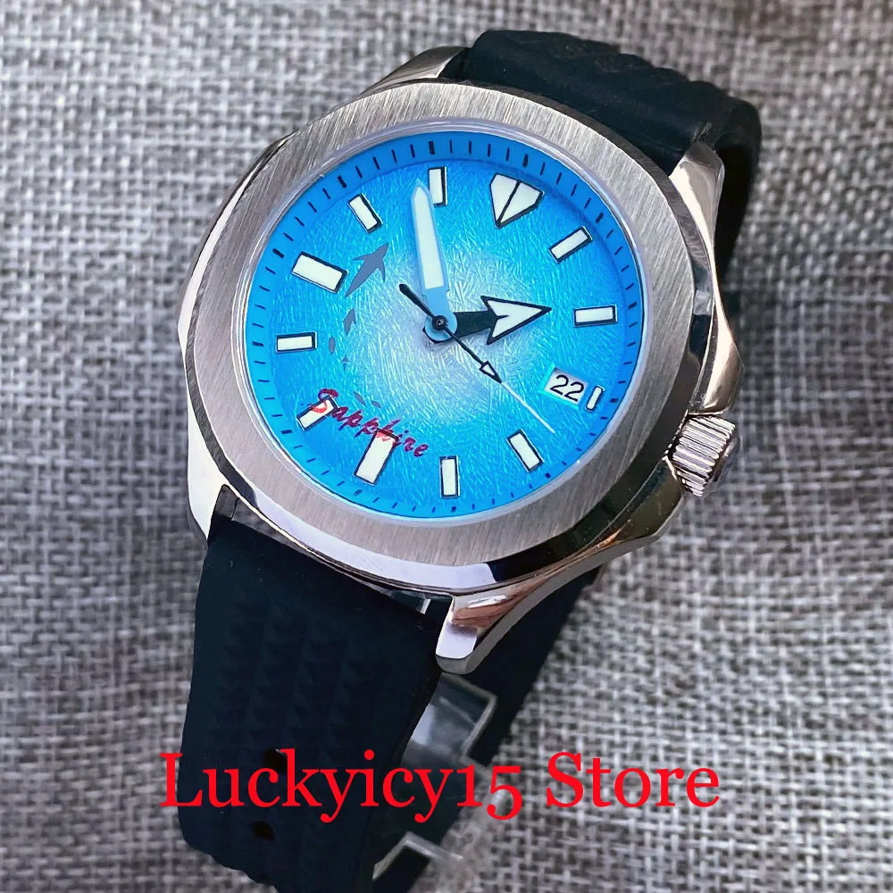 BLIGER Blue Dial Japan NH35A Square Steel Mechanical Men WatchDate Sapphire Crystal Rubber strap Glass Back
BLIGER Blue Dial Japan NH35A Square Steel Mechanical Men WatchDate Sapphire Crystal Rubber strap Glass Back