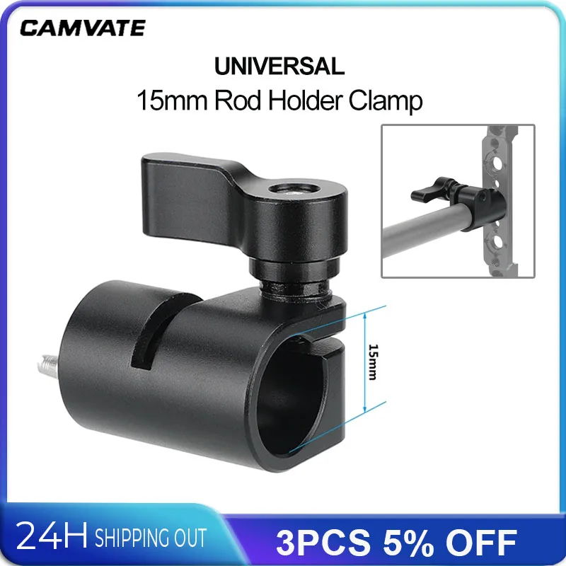 CAMVATE 15 мм одинарный держатель стержня с винтом с резьбой 3/8 "-16 и установочными штифтами для защиты от перекручивания для клетки камеры/устройств
CAMVATE 15 мм одинарный держатель стержня с винтом с резьбой 3/8 "-16 и установочными штифтами для защиты от перекручивания для клетки камеры/устройств