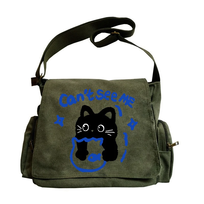 Женская сумка через плечо с милым котом и несколькими карманами, холщовая сумка, большая вместительная сумка для книг для студентов
Женская сумка через плечо с милым котом и несколькими карманами, холщовая сумка, большая вместительная сумка для книг для студентов