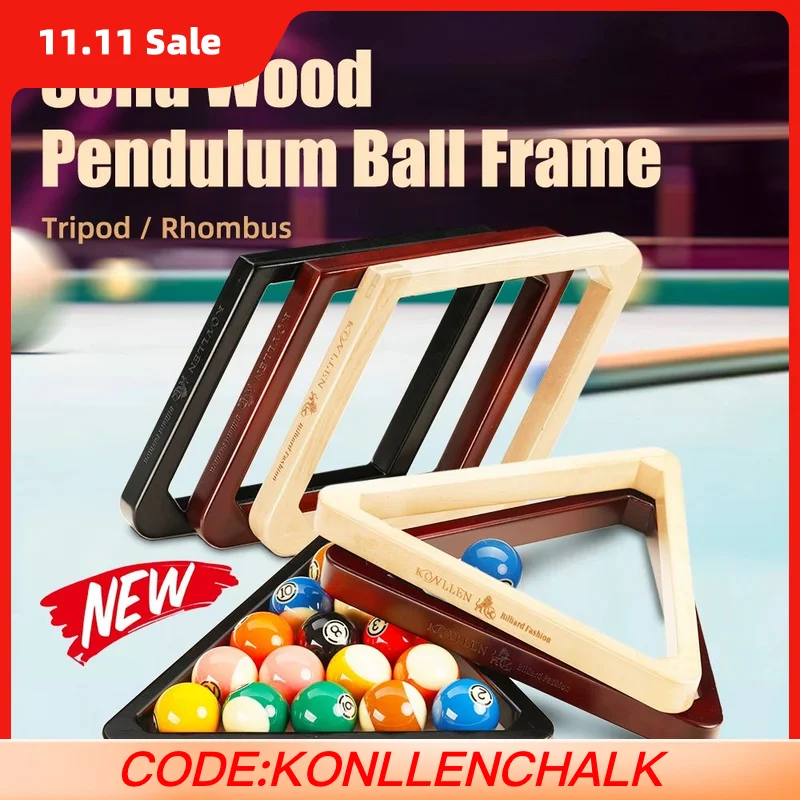 KONLLEN-Solid Wood Billiard, 8-Ball Triangle, 9-Ball Diamond Pool Ball Racks for 2-1/4 "Pool Balls
KONLLEN-Solid Wood Billiard, 8-Ball Triangle, 9-Ball Diamond Pool Ball Racks for 2-1/4 "Pool Balls