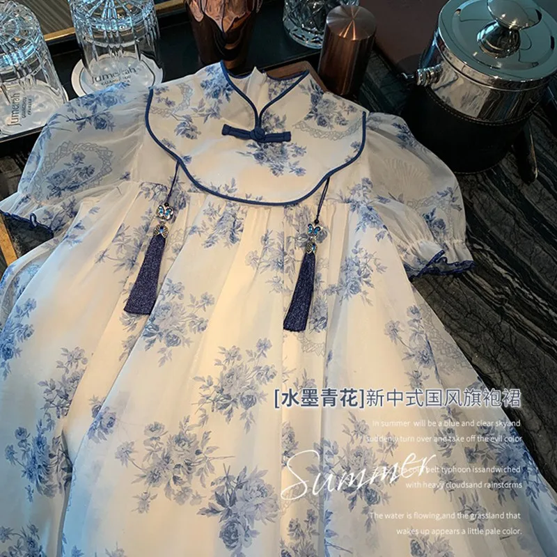 2-12 Years Chinese Style Cheongsam Traditional Ethnic Costume Child Girls Princess Dress Qipao For Girls Summer Floral Dress
2-12 Years Chinese Style Cheongsam Traditional Ethnic Costume Child Girls Princess Dress Qipao For Girls Summer Floral Dress