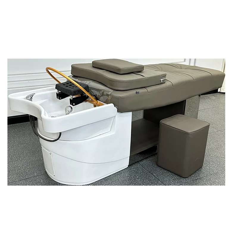 High-end Thai hair treatment shampoo bed water circulation fumigation steel frame barber salon
High-end Thai hair treatment shampoo bed water circulation fumigation steel frame barber salon