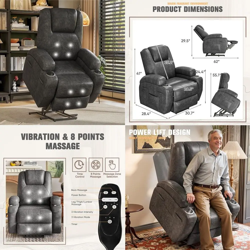 Power Lift Recliner Chair Electric Lift Recliner for Elderly Power Lift Recliner Chair with Cup Holders Side Pockets for Living
Power Lift Recliner Chair Electric Lift Recliner for Elderly Power Lift Recliner Chair with Cup Holders Side Pockets for Living