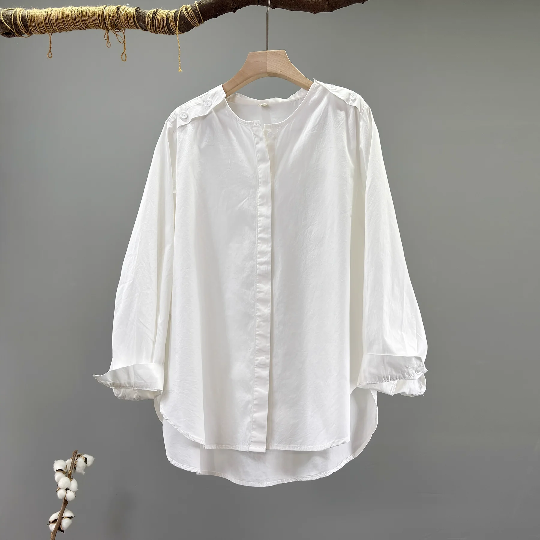 Enianechu 100% Cotton White Shirt Woman 2026 Autumn Spring Solid Button Up Long Sleeve Blouses Ladies Wear to Work
Enianechu 100% Cotton White Shirt Woman 2026 Autumn Spring Solid Button Up Long Sleeve Blouses Ladies Wear to Work