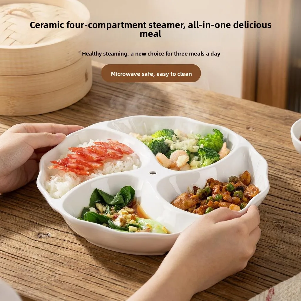 Deepened Ceramic Steamed Multi-grid Plate Baby Supplementary Food Bowl Adult Special Use Dishwasher Safe round Shape Simple S...
Deepened Ceramic Steamed Multi-grid Plate Baby Supplementary Food Bowl Adult Special Use Dishwasher Safe round Shape Simple S...