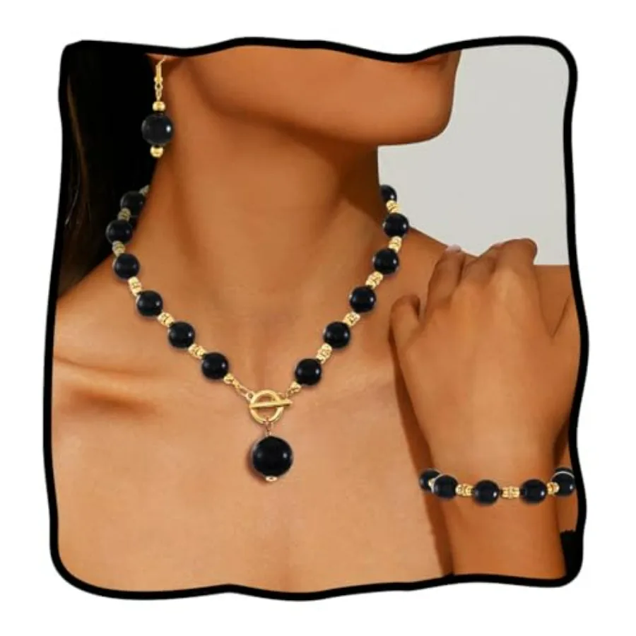3Pcs Pearl Jewelry Set for Women Gold Necklace Earrings Bracelet Party Wedding Accessories
3Pcs Pearl Jewelry Set for Women Gold Necklace Earrings Bracelet Party Wedding Accessories
