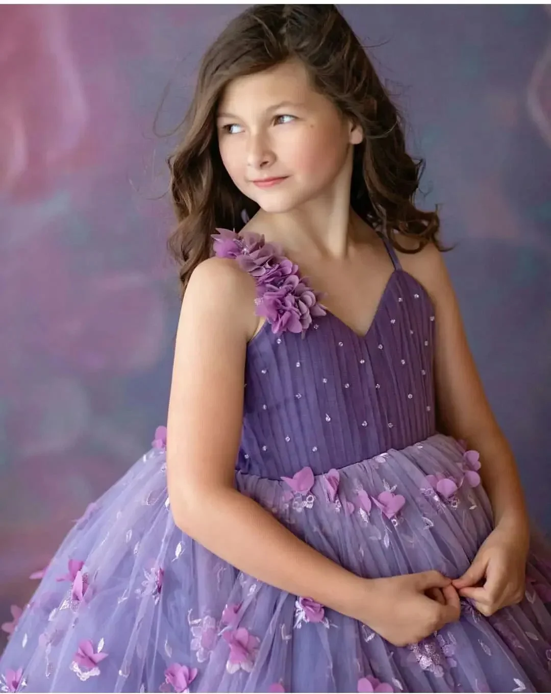 Customized Lavender Flower Girl Dresses for Wedding 3D Floral Appliques Suspender Princess Birthday Party First Communion Gown
Customized Lavender Flower Girl Dresses for Wedding 3D Floral Appliques Suspender Princess Birthday Party First Communion Gown
