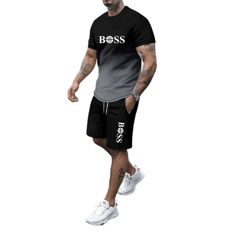 2025 New Men's Fashionable Sportswear, Summer Wear, Men's Fitness Wear, Short Sleeved T-shirt and Shorts, Quick Drying 2-piece S
2025 New Men's Fashionable Sportswear, Summer Wear, Men's Fitness Wear, Short Sleeved T-shirt and Shorts, Quick Drying 2-piece S