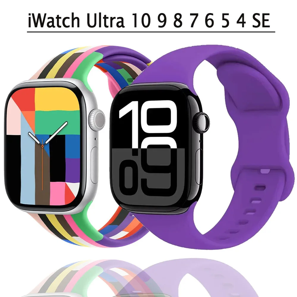 Soft Silicone Strap For Apple Watch Ultra 3/2/ 49mm 10-11 42mm 46mm Bracelet band iWatch 9 8 7 6 5 4 SE 45mm 41mm 44mm 42mm 40mm
Soft Silicone Strap For Apple Watch Ultra 3/2/ 49mm 10-11 42mm 46mm Bracelet band iWatch 9 8 7 6 5 4 SE 45mm 41mm 44mm 42mm 40mm