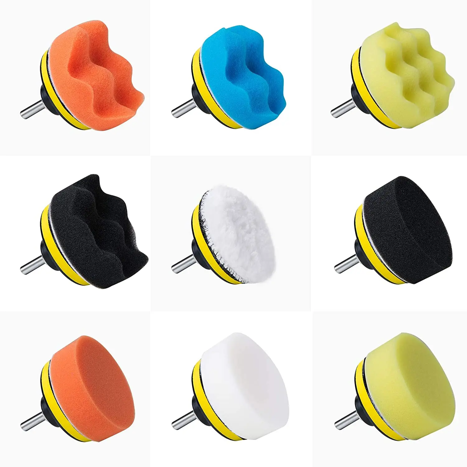 AA50-24Pcs 3-In Polishing Pad Kit Sponge Buffing Pads For Car Foam Drill Car Care Polisher Buffing Kit For Waxing Polishing
AA50-24Pcs 3-In Polishing Pad Kit Sponge Buffing Pads For Car Foam Drill Car Care Polisher Buffing Kit For Waxing Polishing