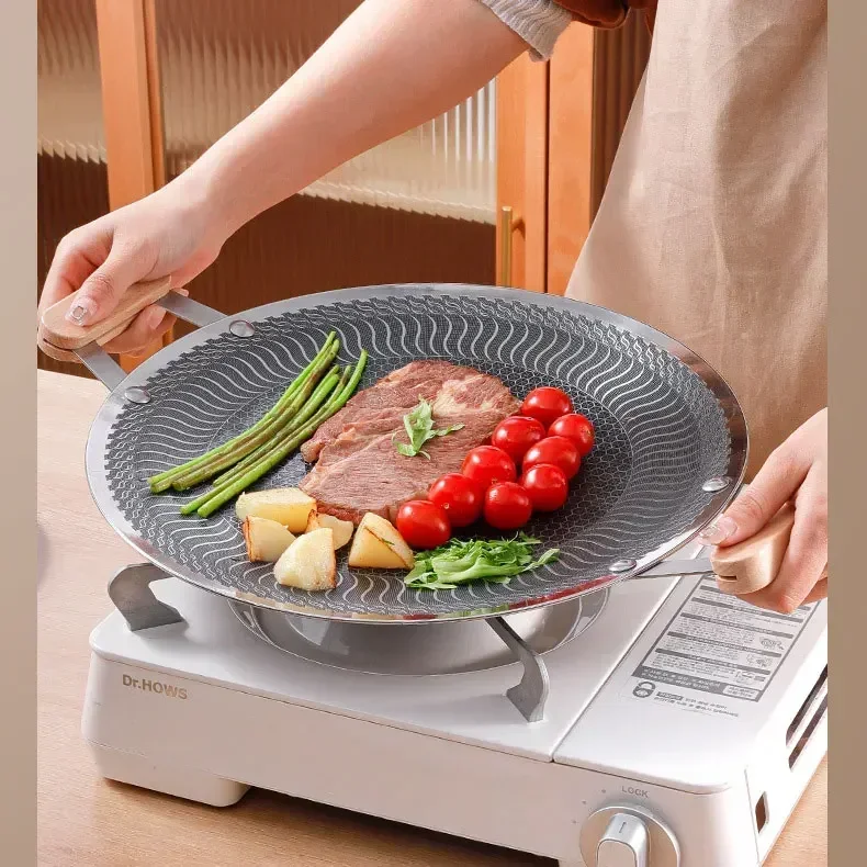 Outdoor Camping Barbecue Grill Plate 316L Stainless Steel Cooking Plate BBQ Nonstick Frying Plate Thickened Bottom
Outdoor Camping Barbecue Grill Plate 316L Stainless Steel Cooking Plate BBQ Nonstick Frying Plate Thickened Bottom