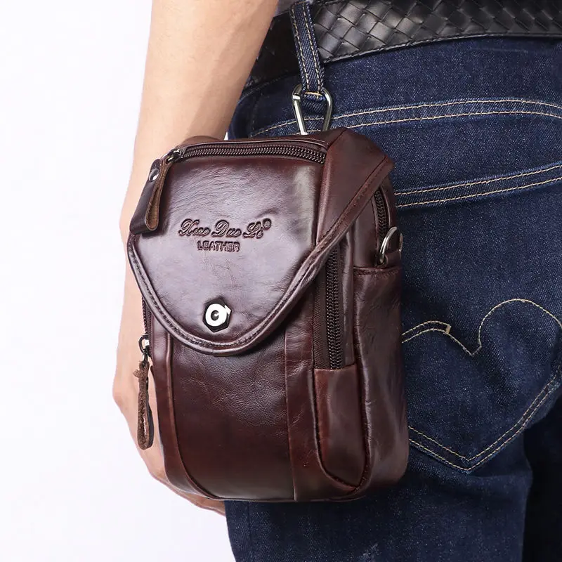 Men's cowhide crossbody bag, genuine leather belt, mobile phone waist bag, multi-functional single-shoulder bag
Men's cowhide crossbody bag, genuine leather belt, mobile phone waist bag, multi-functional single-shoulder bag