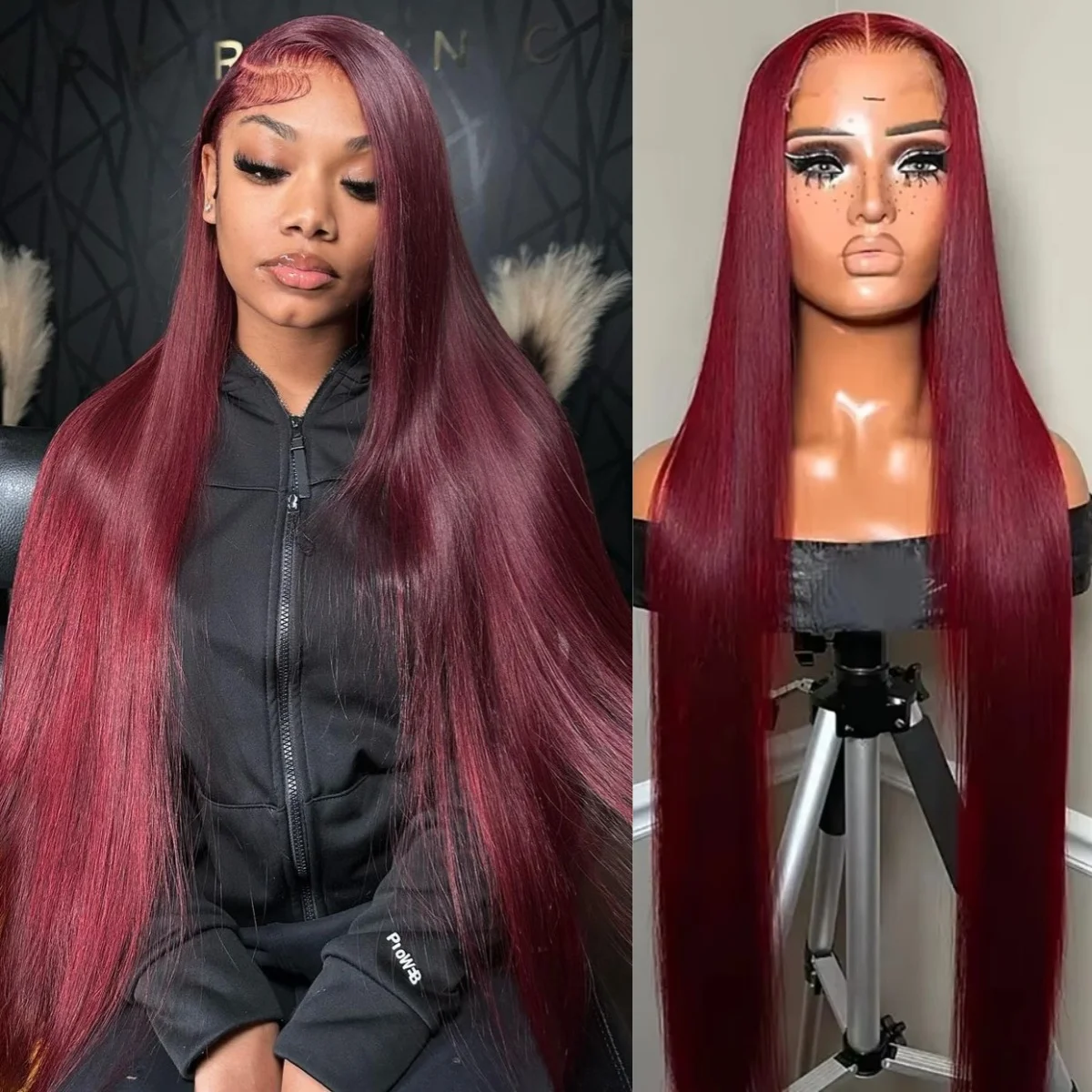 13×4 Straight Lace Front Wigs Human Hair Burgundy 220 Density Pre Plucked Red Color Lace Frontal Wigs For Women Transparent 99J
13×4 Straight Lace Front Wigs Human Hair Burgundy 220 Density Pre Plucked Red Color Lace Frontal Wigs For Women Transparent 99J