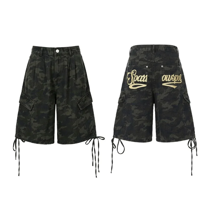 Men's Denim Shorts Cargo Shorts Drawstring Multi Pocket Camouflage Letter Print American Style Casual Summer Vintage Street
Men's Denim Shorts Cargo Shorts Drawstring Multi Pocket Camouflage Letter Print American Style Casual Summer Vintage Street