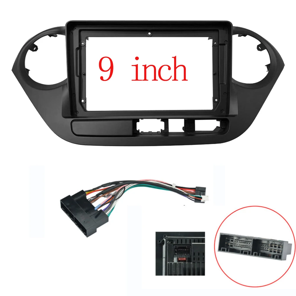 2 Din 9 Inch Car Radio Installation Plastic Fascia Panel Frame and Cable for HYUNDAI I10 2014~2017 Dash Mount Kit
2 Din 9 Inch Car Radio Installation Plastic Fascia Panel Frame and Cable for HYUNDAI I10 2014~2017 Dash Mount Kit