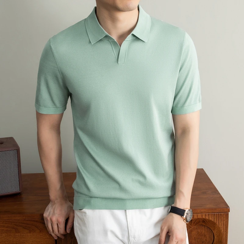 Luxury Men's Short Sleeve Knit POLO Shirt 100% Lyocell T-Shirt Fashion Pullover Vest Soft Comfortable Breathable Top Tees Summer
Luxury Men's Short Sleeve Knit POLO Shirt 100% Lyocell T-Shirt Fashion Pullover Vest Soft Comfortable Breathable Top Tees Summer