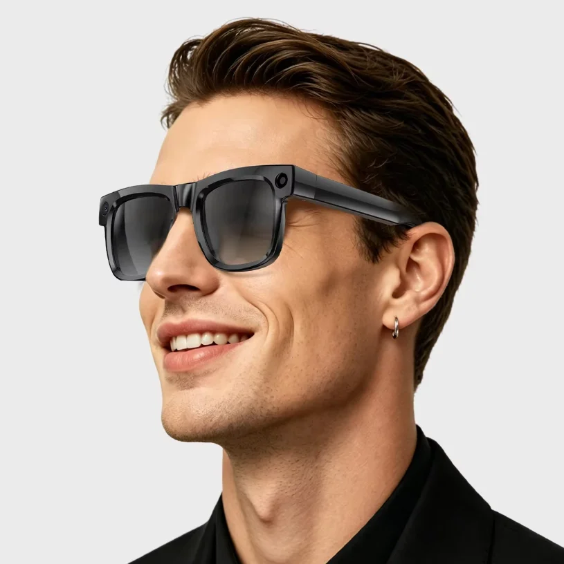 AG19 AI Translation Smart Sunglasses , 800MP Camera IPX4 Waterproof, Magnetic Charge Bluetooth Music Glasses
AG19 AI Translation Smart Sunglasses , 800MP Camera IPX4 Waterproof, Magnetic Charge Bluetooth Music Glasses