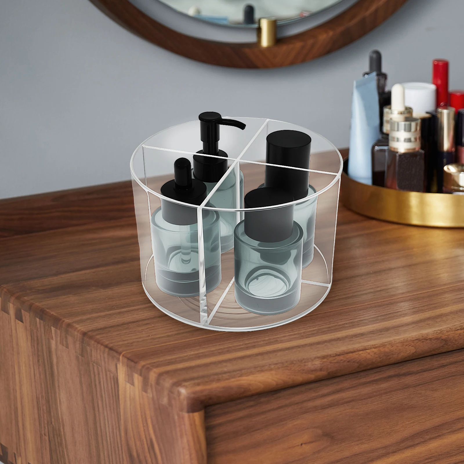 2Pcs Rotating Tray Clear Drinks Packet Organizer Cosmetic Storage Box Multifunction Kitchen Turntable Food Storage Container
2Pcs Rotating Tray Clear Drinks Packet Organizer Cosmetic Storage Box Multifunction Kitchen Turntable Food Storage Container