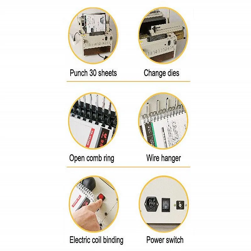 Exclusive Offersi-functional Series 4-in-1 All in One Electric Double Wire Spiral Coil Plastic Comb Punching and Binding Mach
Exclusive Offersi-functional Series 4-in-1 All in One Electric Double Wire Spiral Coil Plastic Comb Punching and Binding Mach