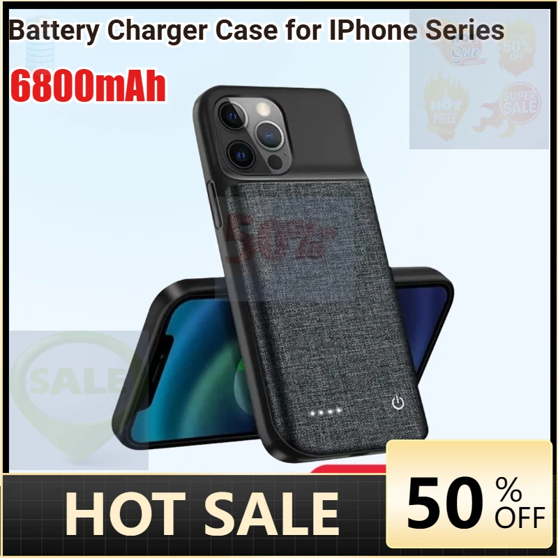 Зарядный чехол-аккумулятор 6800 мАч для iPhone 11 12 13 14 15 Pro Max XR XS Max Mini, портативный внешний аккумулятор, зарядное устройство-накладка на заднюю панель
Зарядный чехол-аккумулятор 6800 мАч для iPhone 11 12 13 14 15 Pro Max XR XS Max Mini, портативный внешний аккумулятор, зарядное устройство-накладка на заднюю панель