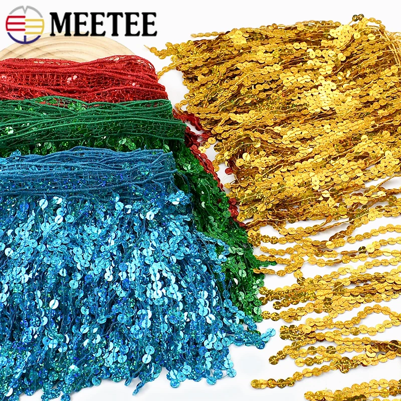 5Yards 15cm Sequins Fringe Tassels for Sewing Dress Lace Trim Tassel Fringes Garment Decoration DIY Clothes Handmade Accessories
5Yards 15cm Sequins Fringe Tassels for Sewing Dress Lace Trim Tassel Fringes Garment Decoration DIY Clothes Handmade Accessories
