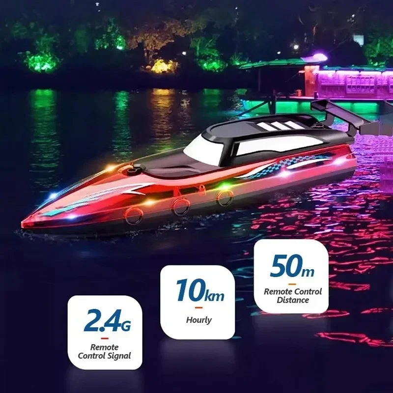 Waterproof Protection Toy Electric Remote Control Boat with Colorful Led Lights for Outdoor Activities Waterproof Rc for Kids
Waterproof Protection Toy Electric Remote Control Boat with Colorful Led Lights for Outdoor Activities Waterproof Rc for Kids