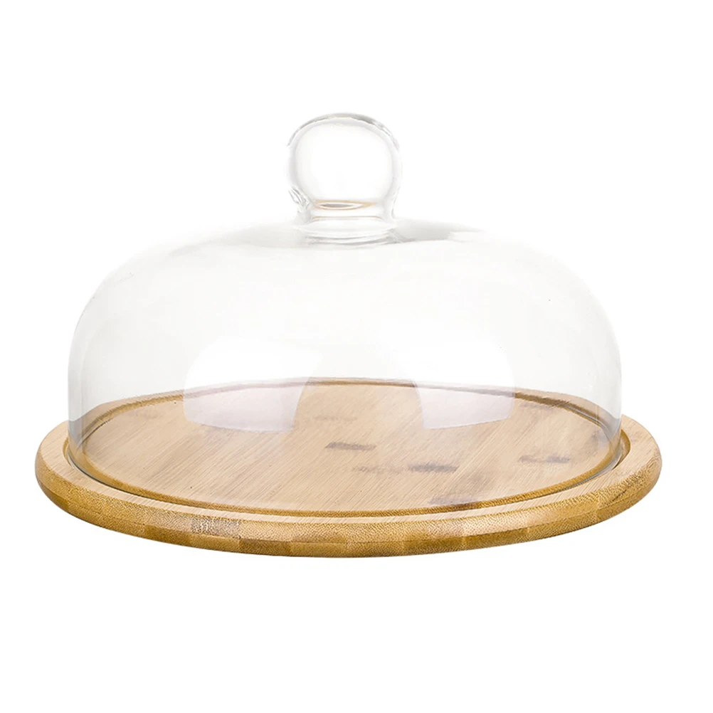 Cake Display Tray Stylish Food Plate with Dome Server Glass Cover Bamboo Platter Lid
Cake Display Tray Stylish Food Plate with Dome Server Glass Cover Bamboo Platter Lid