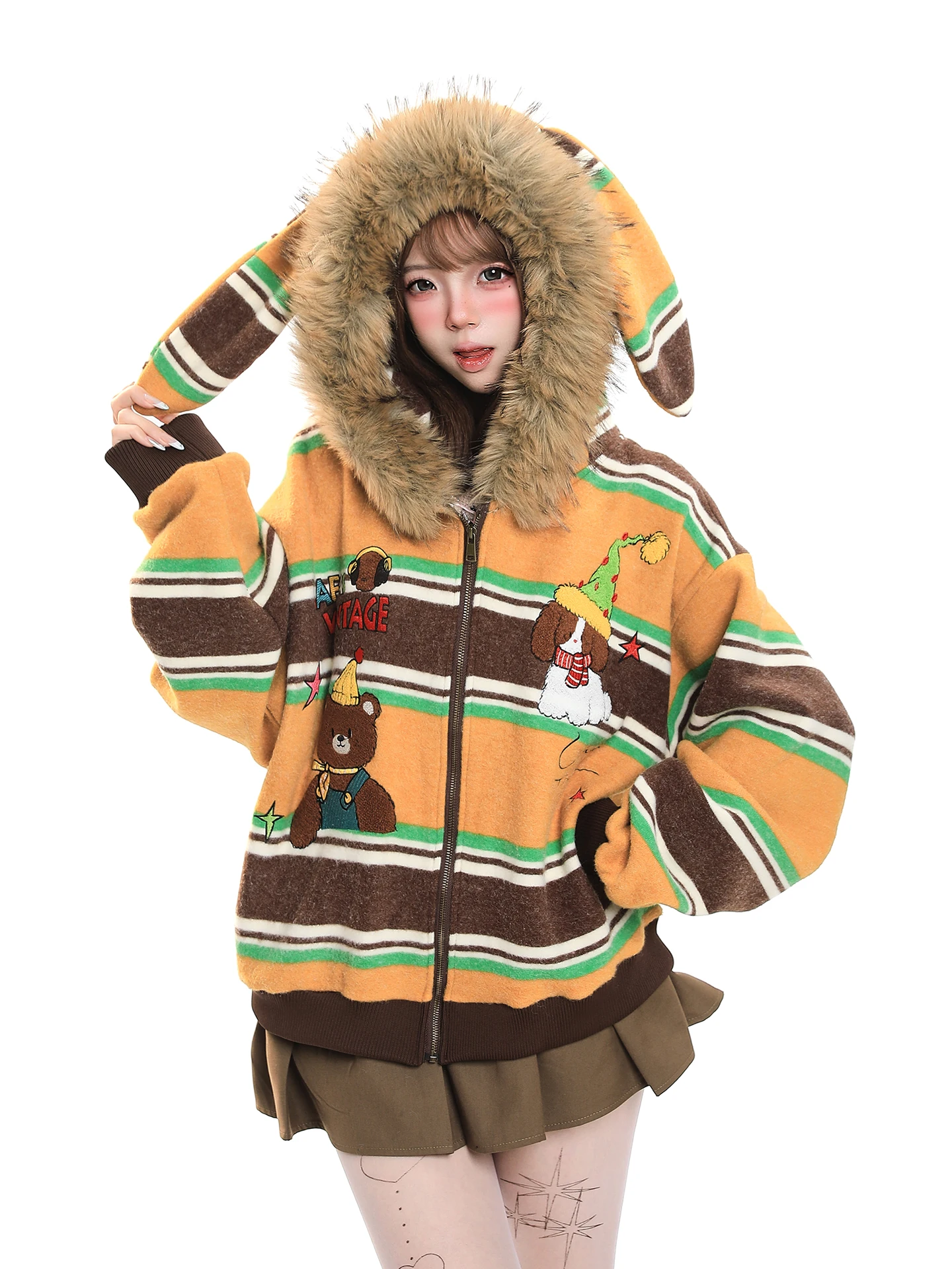 Thiened Casual Hooded Cotton Jaet Women's Winter Korean Sle Warm Fce Lined Loose Outerwear College Sle Cartoon Str...
Thiened Casual Hooded Cotton Jaet Women's Winter Korean Sle Warm Fce Lined Loose Outerwear College Sle Cartoon Str...