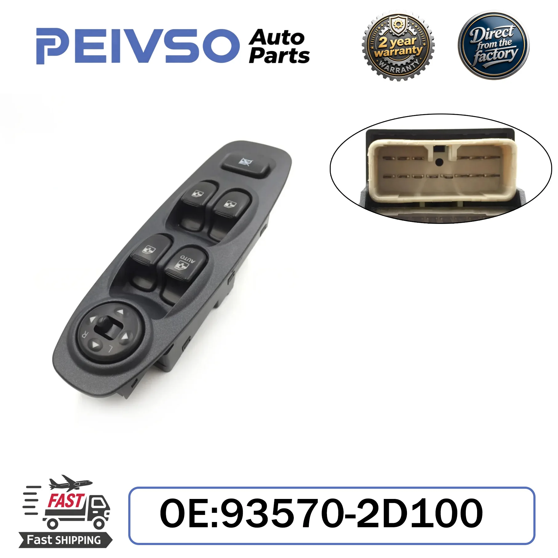 New High Quality 93570-2D100 935702D100 Master Power Window Switch For 2001-2006 Hyundai Elantra 2.0
New High Quality 93570-2D100 935702D100 Master Power Window Switch For 2001-2006 Hyundai Elantra 2.0