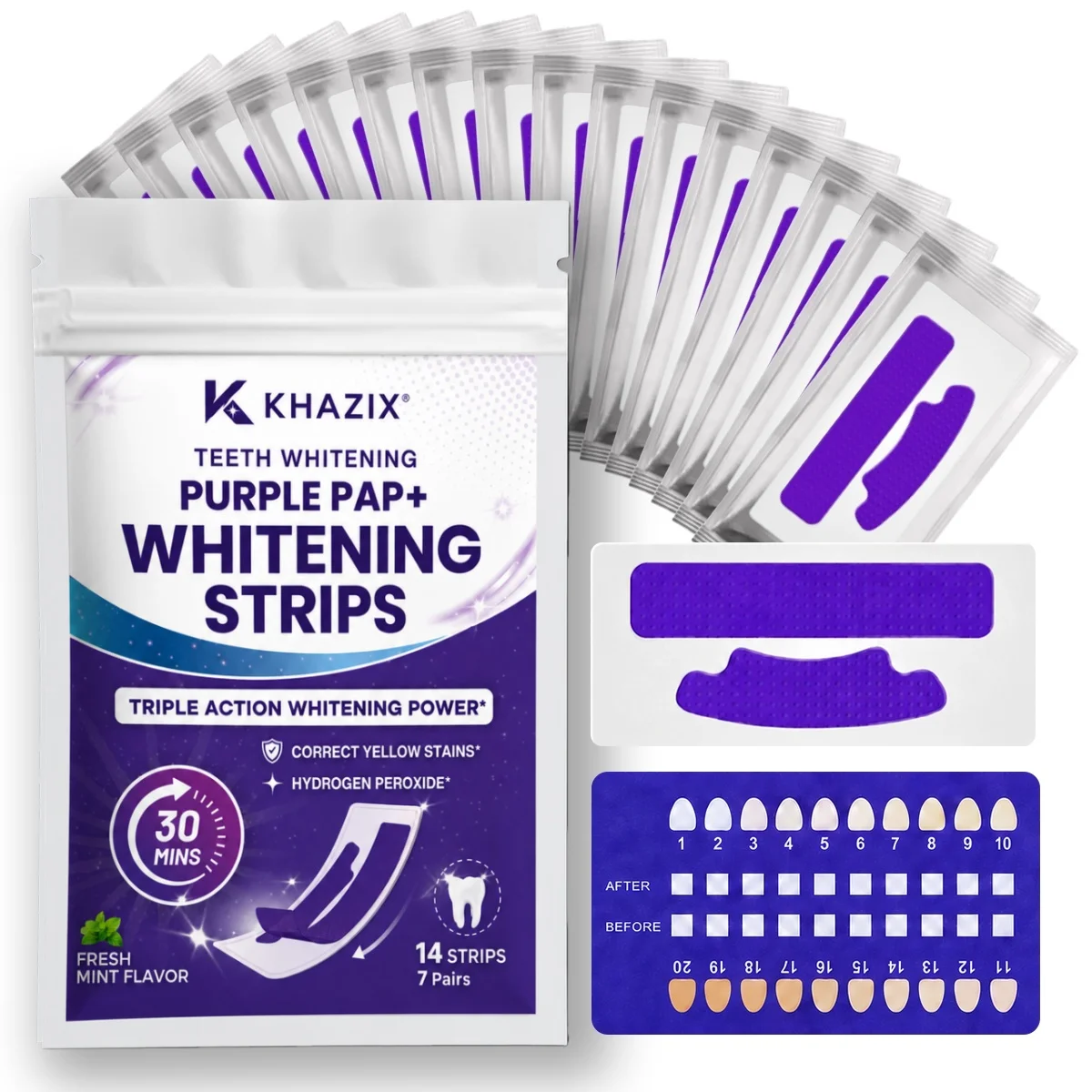 7 pairs Teeth Whitening Strips for Whiter-Looking Smile, Flexible Tooth Strips Easy to Apply for Daily Cosmetic Care
7 pairs Teeth Whitening Strips for Whiter-Looking Smile, Flexible Tooth Strips Easy to Apply for Daily Cosmetic Care