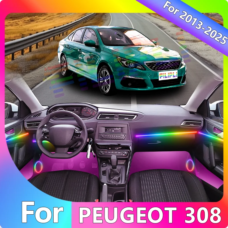 FILIPLI For The PEUGEOT 308 For 2014 Multi Colour RGB Voice Control Car LED Mood Light Cyberpunk Music Sync Car Ambient Lights
FILIPLI For The PEUGEOT 308 For 2014 Multi Colour RGB Voice Control Car LED Mood Light Cyberpunk Music Sync Car Ambient Lights