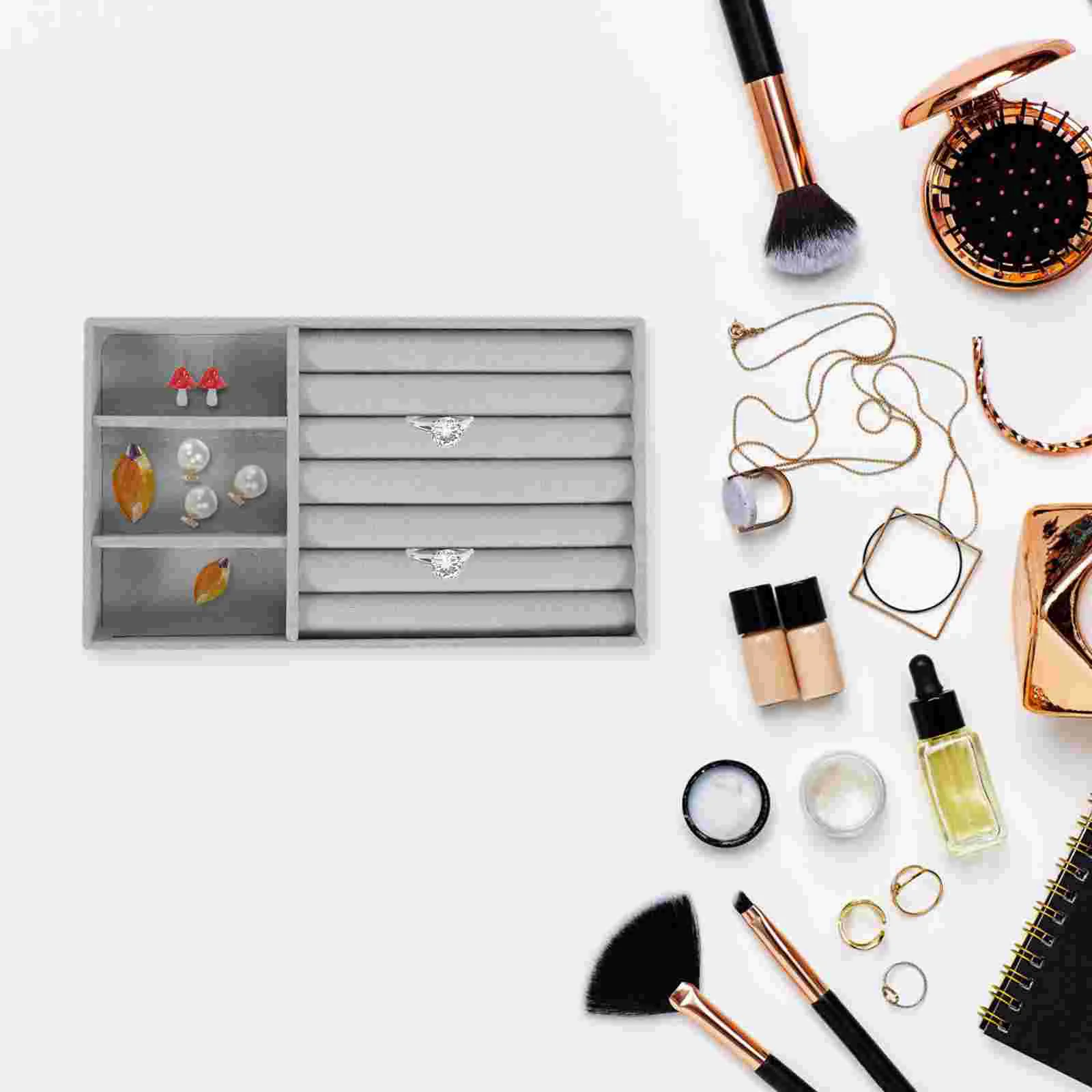 Drawer Stackable Jewelry Tray Decor Gold Organizer Vanity Tables Ring Storage Velvet Trays Box
Drawer Stackable Jewelry Tray Decor Gold Organizer Vanity Tables Ring Storage Velvet Trays Box