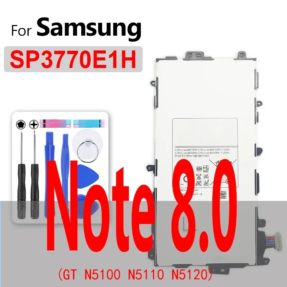 Аккумулятор для Samsung Galaxy Note 8.0 10.1 12.2 Pro/Tab 2 3 4 7.0 8.0 Lite Edition SM P3100 P3110 P600 P601 P605 T533 T537 N5110
Аккумулятор для Samsung Galaxy Note 8.0 10.1 12.2 Pro/Tab 2 3 4 7.0 8.0 Lite Edition SM P3100 P3110 P600 P601 P605 T533 T537 N5110