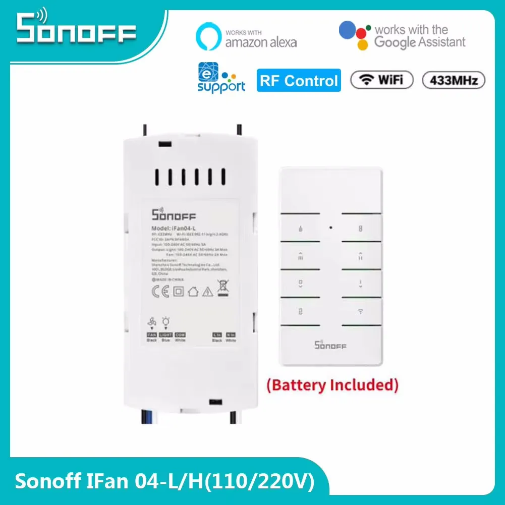 SONOFF IFan04 Wi-Fi умный переключатель вентилятора потолочный вентилятор/световой контроллер 4333 RF/APP/голосовой пульт дистанционного управления с регулировкой скорости умный дом
SONOFF IFan04 Wi-Fi умный переключатель вентилятора потолочный вентилятор/световой контроллер 4333 RF/APP/голосовой пульт дистанционного управления с регулировкой скорости умный дом