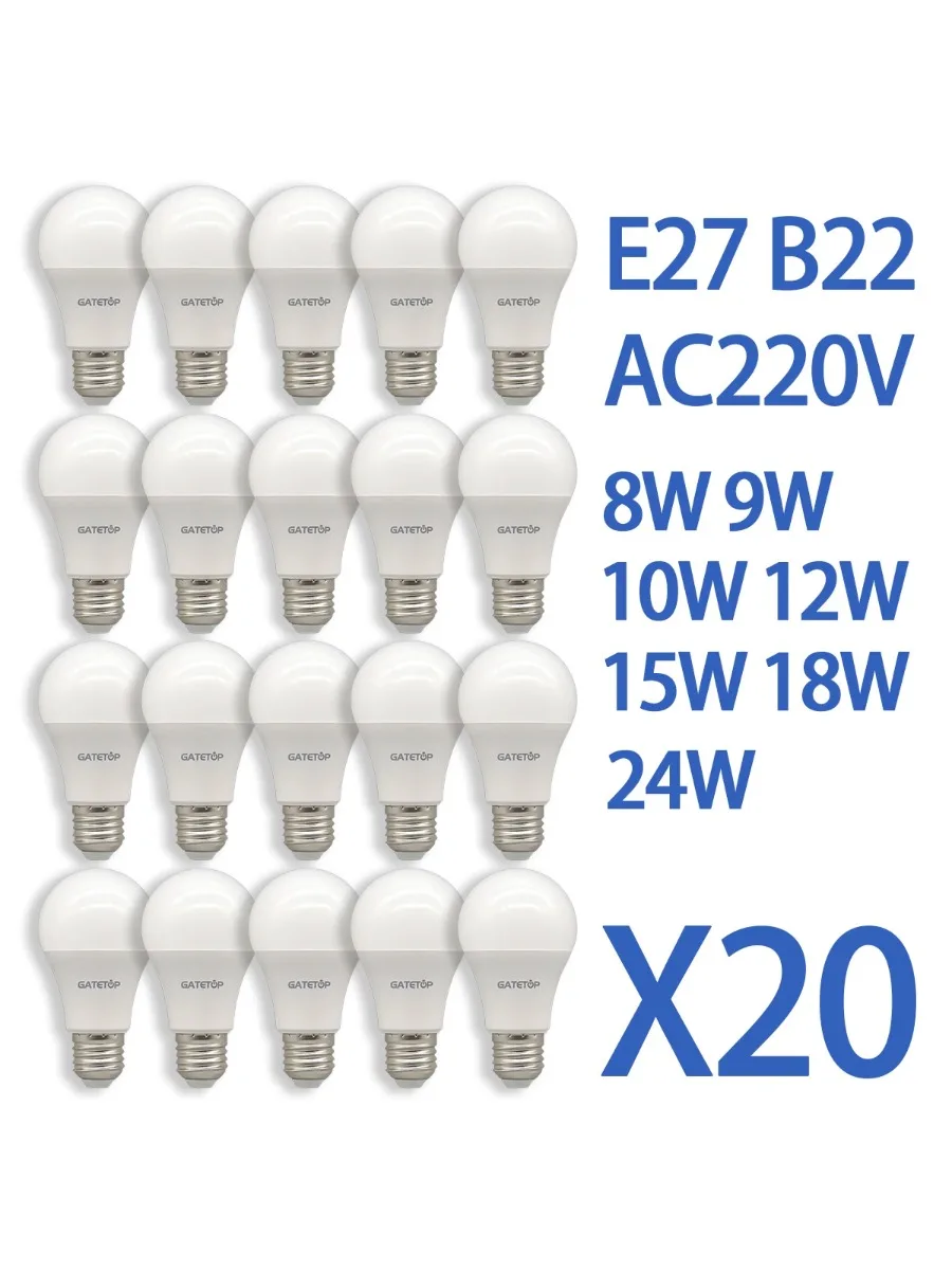 20 шт. светодиодные лампы A60 A80 E27 B22 AC120V AC220V свет 8W 18W 24W 3000K/4000K/6000K лампы для домашнего офиса освещение Lampara
20 шт. светодиодные лампы A60 A80 E27 B22 AC120V AC220V свет 8W 18W 24W 3000K/4000K/6000K лампы для домашнего офиса освещение Lampara