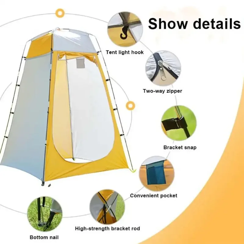 Portable Privacy Shower Tent Outdoor Waterproof Privacy Changing Room UV Protection Sun Shelter for Camping Hiking Beach Toilet
Portable Privacy Shower Tent Outdoor Waterproof Privacy Changing Room UV Protection Sun Shelter for Camping Hiking Beach Toilet