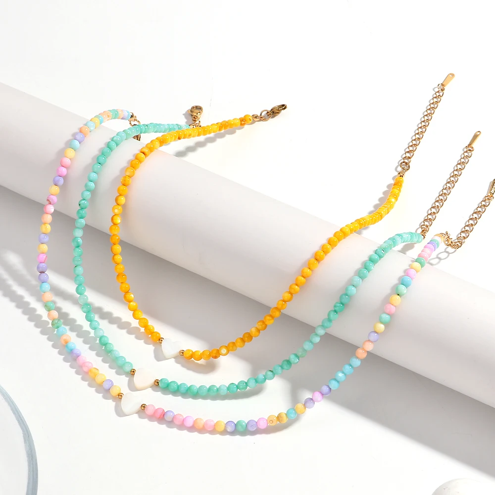 Boho Colorful Acrylic Beaded Short Choker for Women Trendy Stackable Heart Natural Shell Clavicle Necklace Jewelry Party Gifts
Boho Colorful Acrylic Beaded Short Choker for Women Trendy Stackable Heart Natural Shell Clavicle Necklace Jewelry Party Gifts