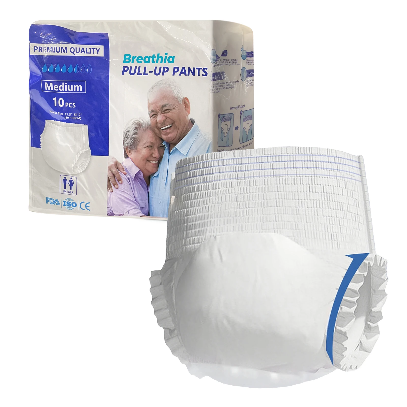 Дышащее ежедневное защитное нижнее белье — 10 шт. нижнего белья унисекс для взрослых — одноразовые подгузники для взрослых — максимальная впитываемость 
Дышащее ежедневное защитное нижнее белье — 10 шт. нижнего белья унисекс для взрослых — одноразовые подгузники для взрослых — максимальная впитываемость