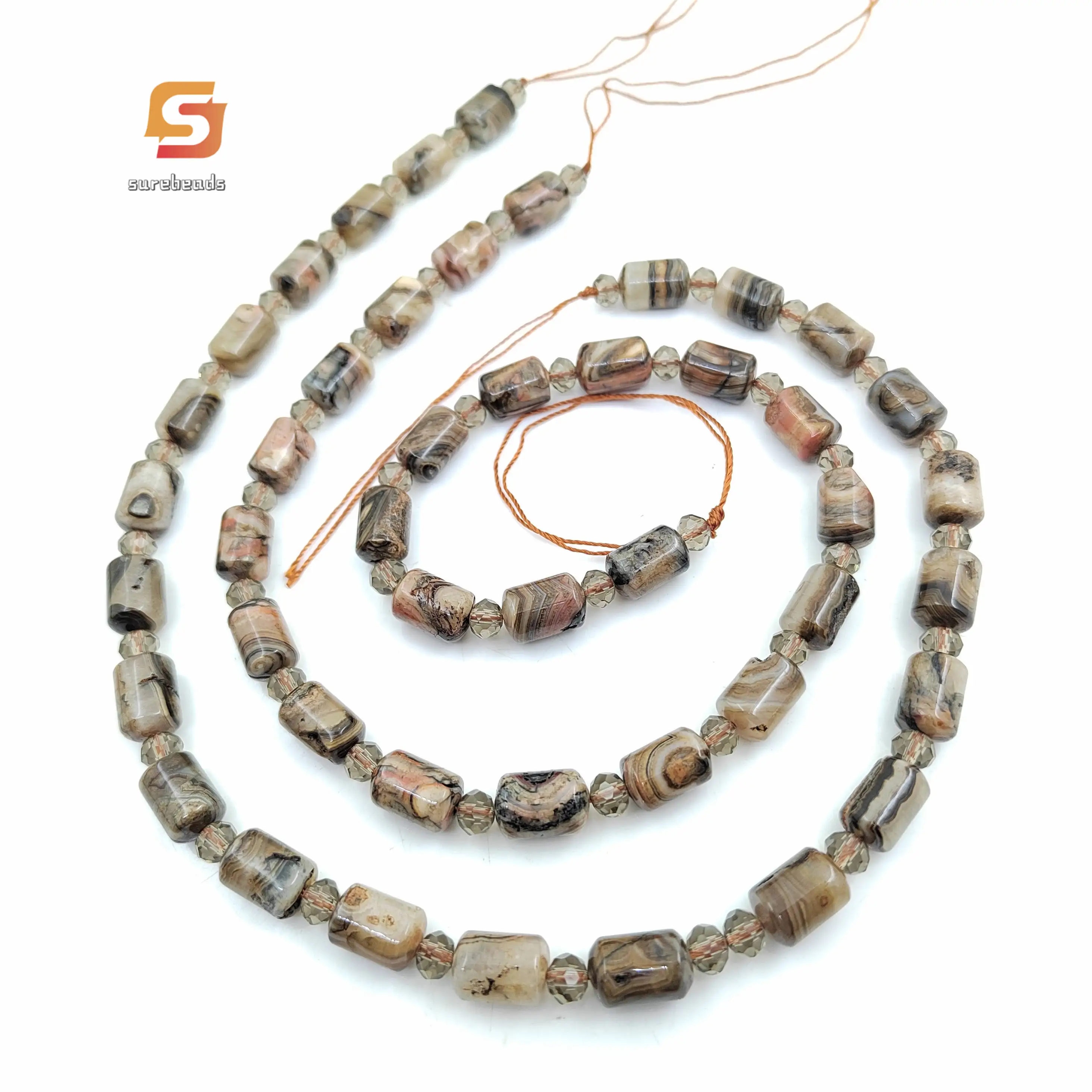 Brown Crazy Agate Cylinder Loose Beads Bulk,15.5"strand Cut Lace Banded Onxy Tube Nugget Bracelet Necklace Jewelry Making
Brown Crazy Agate Cylinder Loose Beads Bulk,15.5"strand Cut Lace Banded Onxy Tube Nugget Bracelet Necklace Jewelry Making