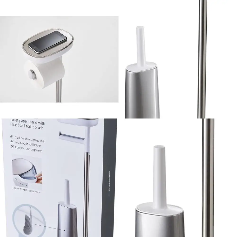 Подставка для туалетной бумаги из нержавеющей стали с щеткой, полкой и ящиком — EasyStore Butler
Подставка для туалетной бумаги из нержавеющей стали с щеткой, полкой и ящиком — EasyStore Butler