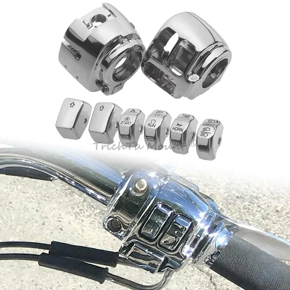 Switch Housing Switch Button Caps Kit For Harley Softail Sportster Rocker Dyna 2011-2022 High Quality Abs Switch Cover Chrome
Switch Housing Switch Button Caps Kit For Harley Softail Sportster Rocker Dyna 2011-2022 High Quality Abs Switch Cover Chrome
