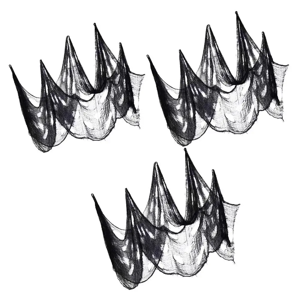 3 Pcs Decorative Gauze Large Black Halloween Tattered Cloth Party Drape Props Scary Atmosphere DIYHaunted House Decoration
3 Pcs Decorative Gauze Large Black Halloween Tattered Cloth Party Drape Props Scary Atmosphere DIYHaunted House Decoration