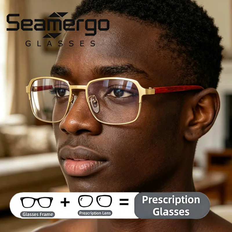 SEAMERGO Business Reading Glasses High Quality Metal Frame Optical Lenses Customization Women Men Vintage Far Sight Eyeglasses
SEAMERGO Business Reading Glasses High Quality Metal Frame Optical Lenses Customization Women Men Vintage Far Sight Eyeglasses
