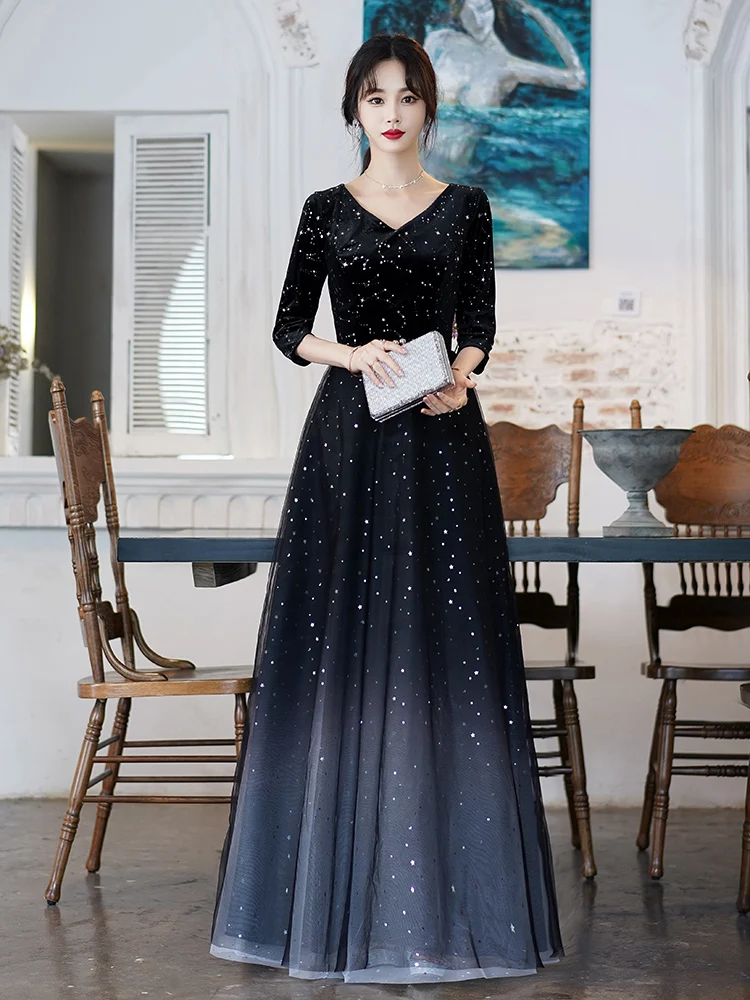 plus Size Velvet Evening Gown adual Color Performance Year End Par Host Command Performance Ele mid Waist Long Dr
plus Size Velvet Evening Gown adual Color Performance Year End Par Host Command Performance Ele mid Waist Long Dr