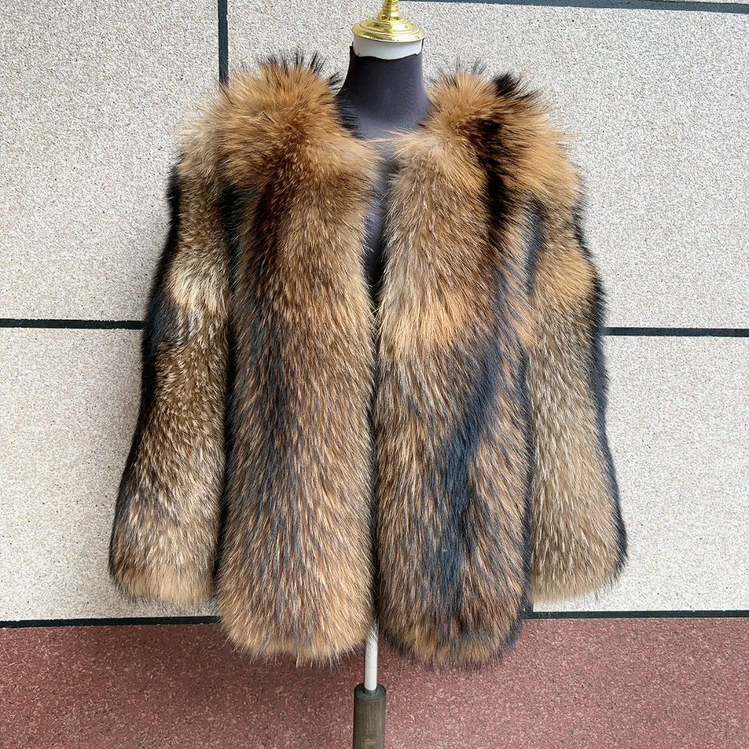 HUA QIU MEI SI Women's Real Raccoon Fur Coat Luxury Full Skin 100% Genuine Raccoon Fur Coat Full Skin
HUA QIU MEI SI Women's Real Raccoon Fur Coat Luxury Full Skin 100% Genuine Raccoon Fur Coat Full Skin