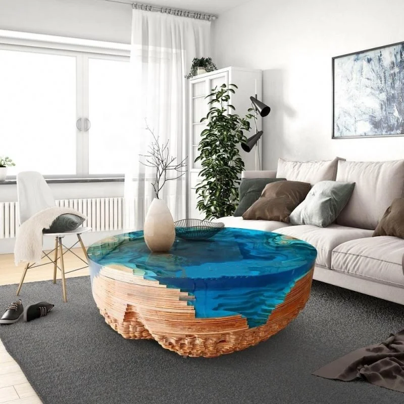 Youtai Ideal Design Living Room Furniture Blue Water River Resin Epoxy Coffee Table
Youtai Ideal Design Living Room Furniture Blue Water River Resin Epoxy Coffee Table
